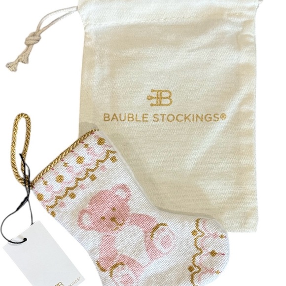 Bauble Stocking in “Bear-y Christmas” in Pink. New with all Original Packaging - Picture 2 of 13